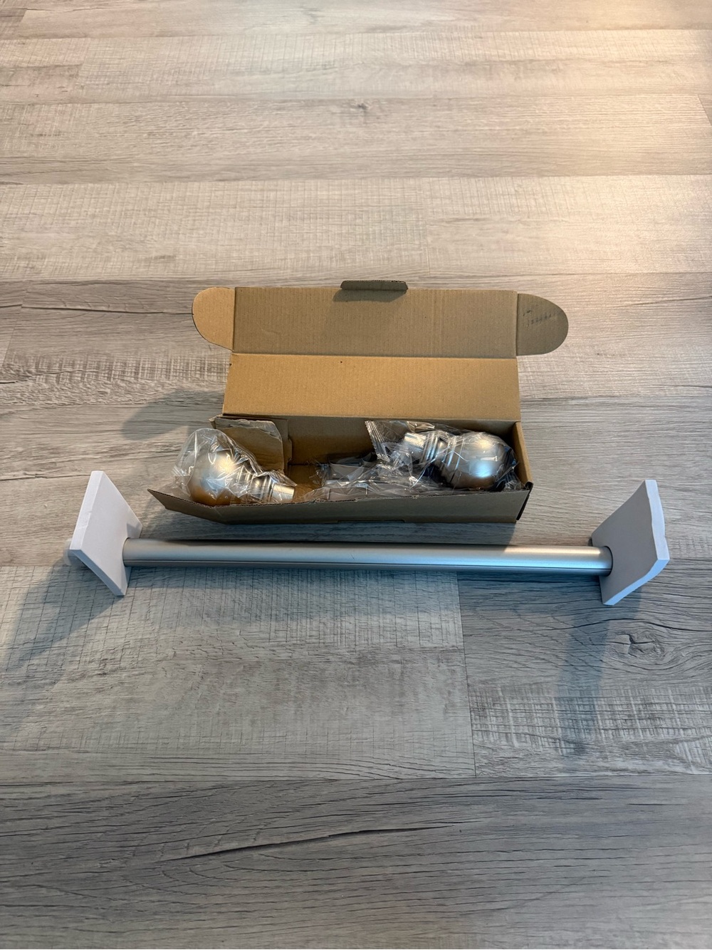 Silver Curtain Rod with Ball Finials - Home Accents